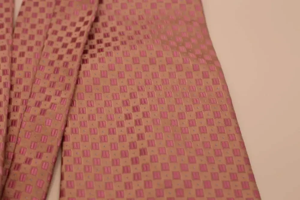 Murano Men's Geometric Pattern Silk Neck Tie